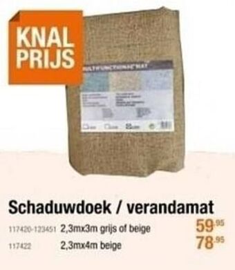 Cevo Schaduwdoek - verandamat aanbieding