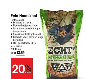 Sligro Echt Houtskool aanbieding