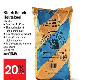 Sligro Black Ranch Houtskool aanbieding