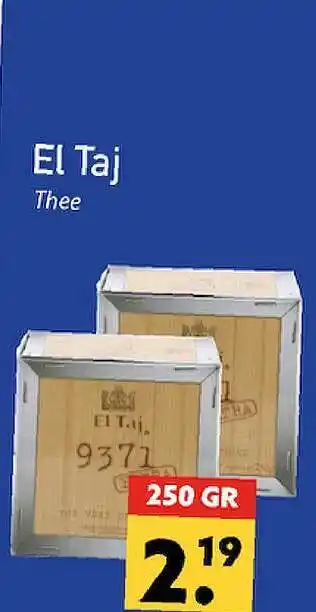 Tanger Markt El taj thee 250gram aanbieding