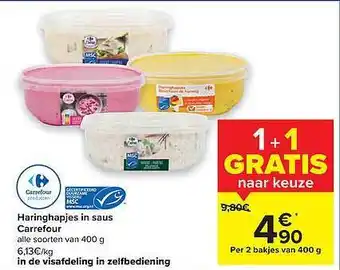 Carrefour Market Haringhapjes In Saus aanbieding