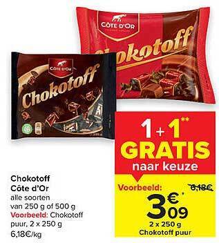 Carrefour Market Chokotoff Côte D'or aanbieding