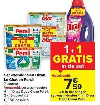 Carrefour Market Wasmiddelen Dixan, Le Chat En Persil aanbieding