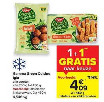 Carrefour Market Gamma Green Cuisine Iglo aanbieding