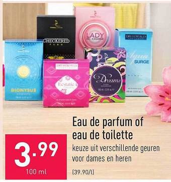 ALDI Eau De Parfum Of Eau De Toilette aanbieding