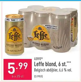 ALDI Leffe Blond Belgisch Abdijbier aanbieding