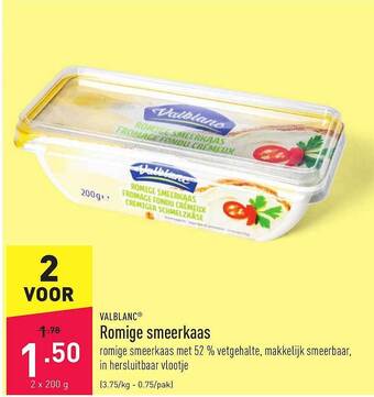 ALDI Romige Smeerkaas aanbieding