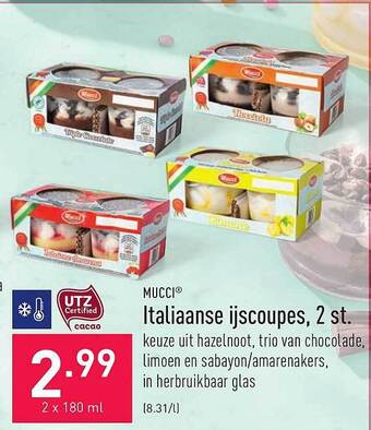 ALDI Italiaanse Ijscoupes aanbieding