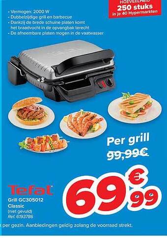 Carrefour Tefal Grill aanbieding