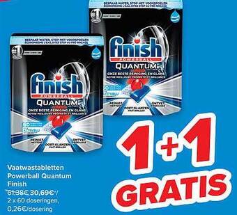 Carrefour Vaatwastabletten Powerball Quantum Finish aanbieding