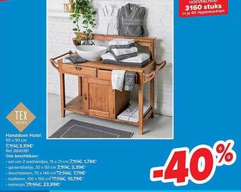 Carrefour Handdoek Hotel aanbieding