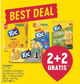 Delhaize Crackers Lu Tuc aanbieding