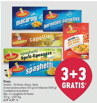 Delhaize Pasta Soubry aanbieding