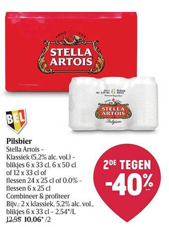 Delhaize Pilsbier Stella Artois aanbieding