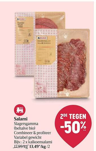 Delhaize Salami Slagersgamma aanbieding