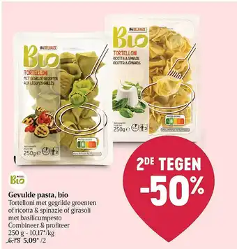 Delhaize Gevulde Pasta, Bio aanbieding