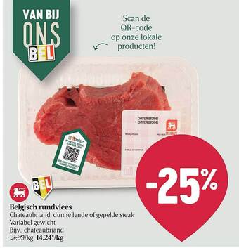 Delhaize Belgisch Rundvlees aanbieding
