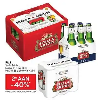 Alvo Pils stella artois 2e aan -40% aanbieding