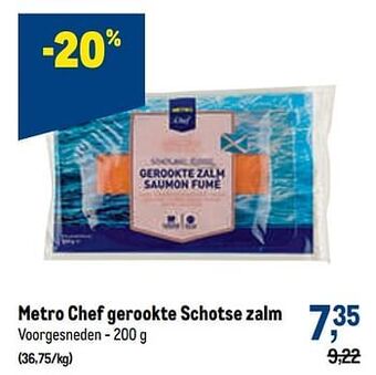 Makro Metro chef gerookte schotse zalm aanbieding