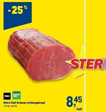 Makro Metro chef ardeens varkensgebraad aanbieding