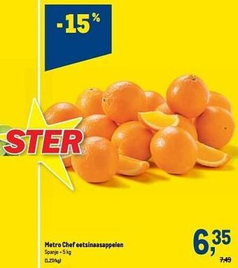 Makro Metro chef eetsinaasappelen aanbieding