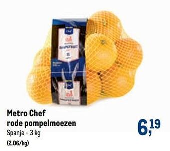 Makro Metro chef rode pompelmoezen aanbieding