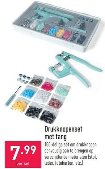 ALDI Drukknopenset met tang aanbieding
