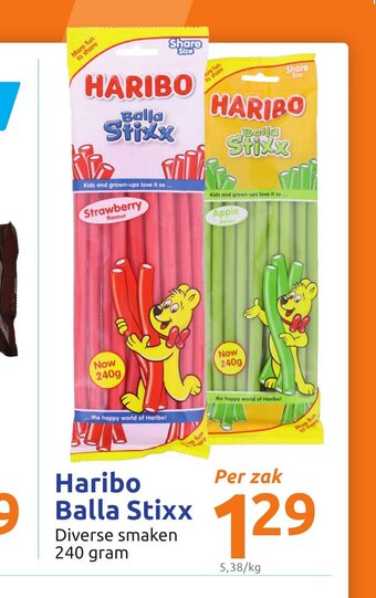 Action Haribo Balla Stixx 240 gram aanbieding