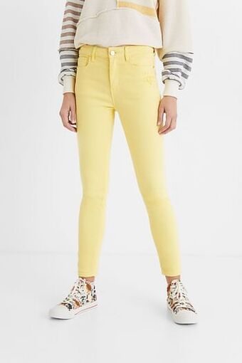 Desigual Skinny enkeljeans - YELLOW - 38 aanbieding
