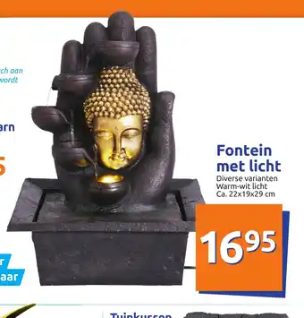 Action Fontein met licht 22 x 19 x 29 cm aanbieding
