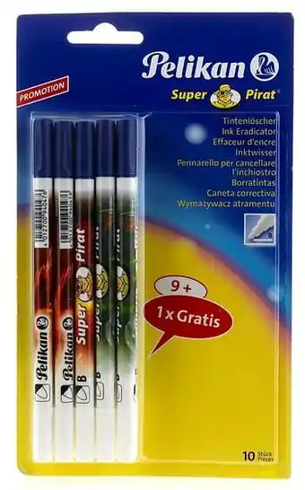 Dreamland Pelikan inktuitwisser Superpiraat - 10 stuks aanbieding