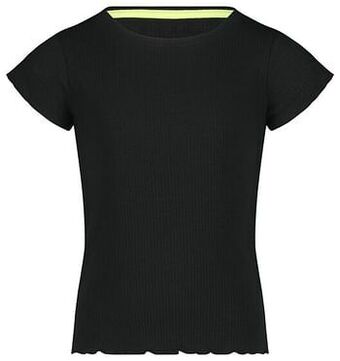 HEMA HEMA Kinder T-shirt Rib Zwart (zwart) aanbieding