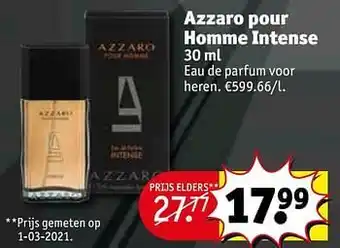 Kruidvat Azzaro pour homme intense edp aanbieding