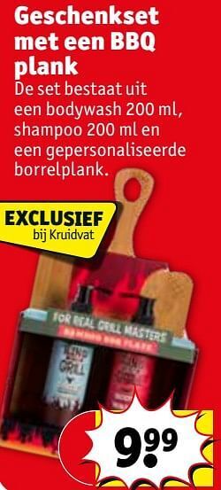 Kruidvat Geschenkset met een bbq plank aanbieding