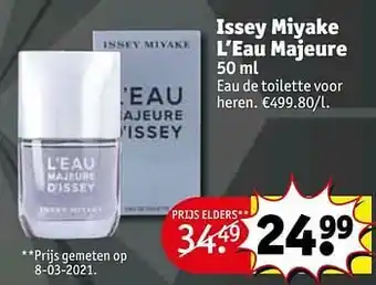 Kruidvat Issey miyake l`eau majeure edt aanbieding
