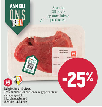 Delhaize Belgisch rundvlees aanbieding