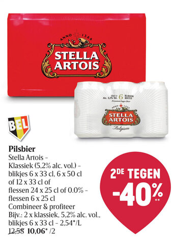 Delhaize Stella Artois Pilsbier aanbieding