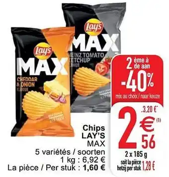 Cora Chips lay’s max aanbieding