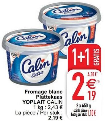 Cora Fromage blanc plattekaas yoplait calin aanbieding