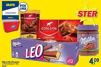 Makro Milka hazelnootpasta aanbieding