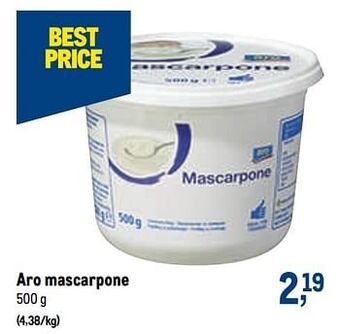 Makro Aro mascarpone aanbieding