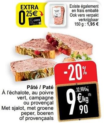 Cora Pâté - paté aanbieding