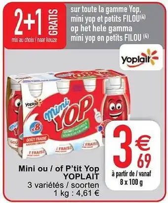 Cora Mini ou - of p’tit yop yoplait aanbieding
