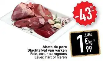 Cora Abats de porc slachtafval van varken aanbieding