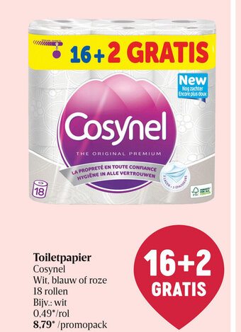 Delhaize Cosynel Toiletpapier aanbieding