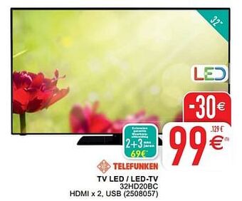 Cora Telefunken tv led - led-tv 32hd20bc aanbieding