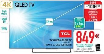 Cora Tcl tv qled - qled tv 55c727 aanbieding