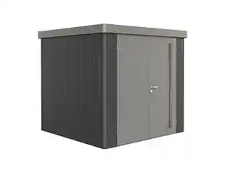 Brico Biohort tuinhuis Neo V3.2 GR2 B + 2 deuren donkergrijs/kwartsgrijs 236x236cm aanbieding