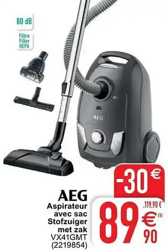 Cora Aeg aspirateur avec sac stofzuiger met zak vx41gmt aanbieding