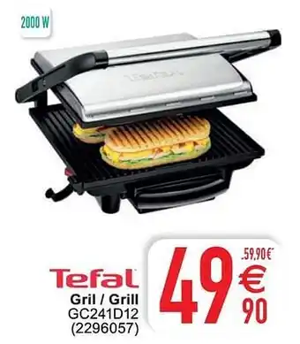 Cora Tefal gril - grill gc241d12 aanbieding